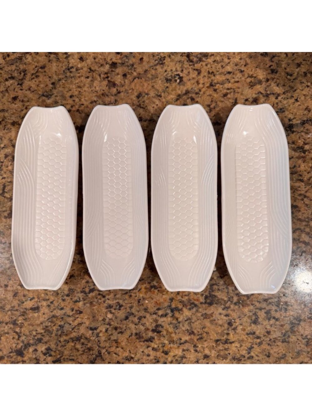 Hoan Melamine Resin Corn on the Cob Serving Dishes ZYLISS Swiss Holders Vtg 80s - Picture 8 of 14